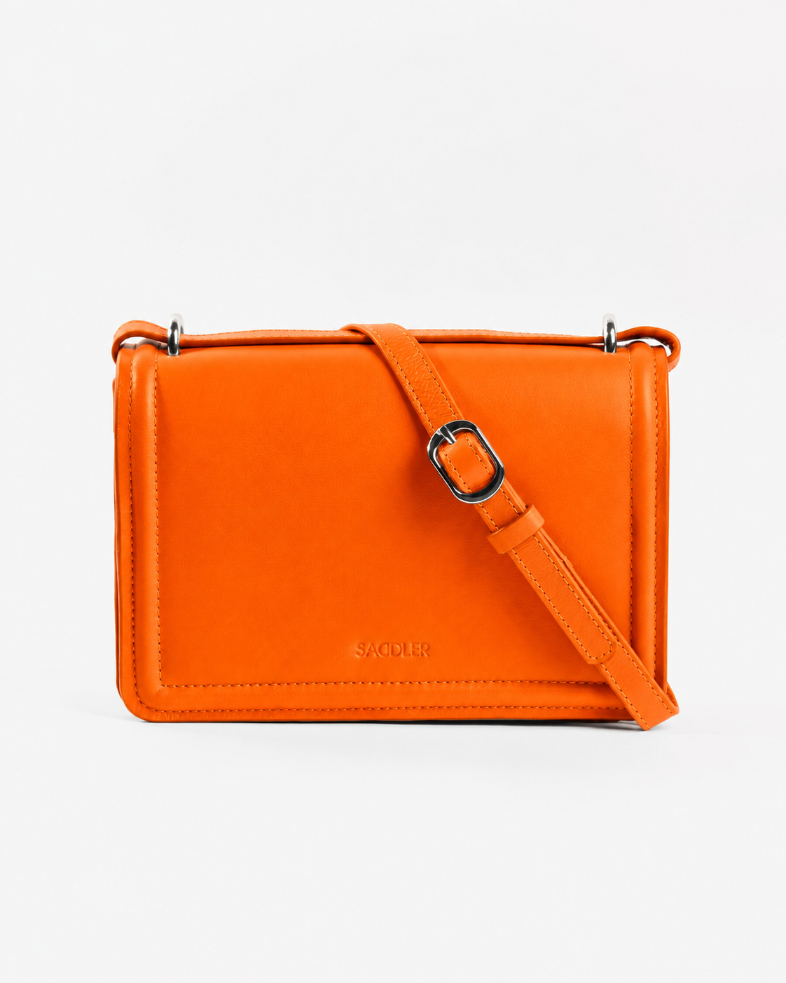 SADDLER "Kate" Leather Flapover Handbag - Dual  Function Strap,  Phone Pocket - RFID Protected