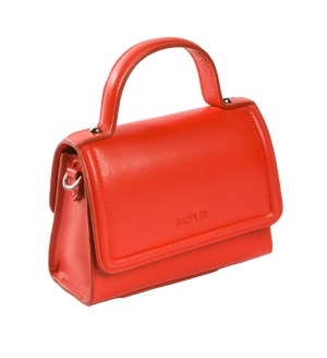 SADDLER  TINA Leather Flapover Handbag - Adjustable Strap, Phone Pocket, Crossbody or Handheld - RFID Protected